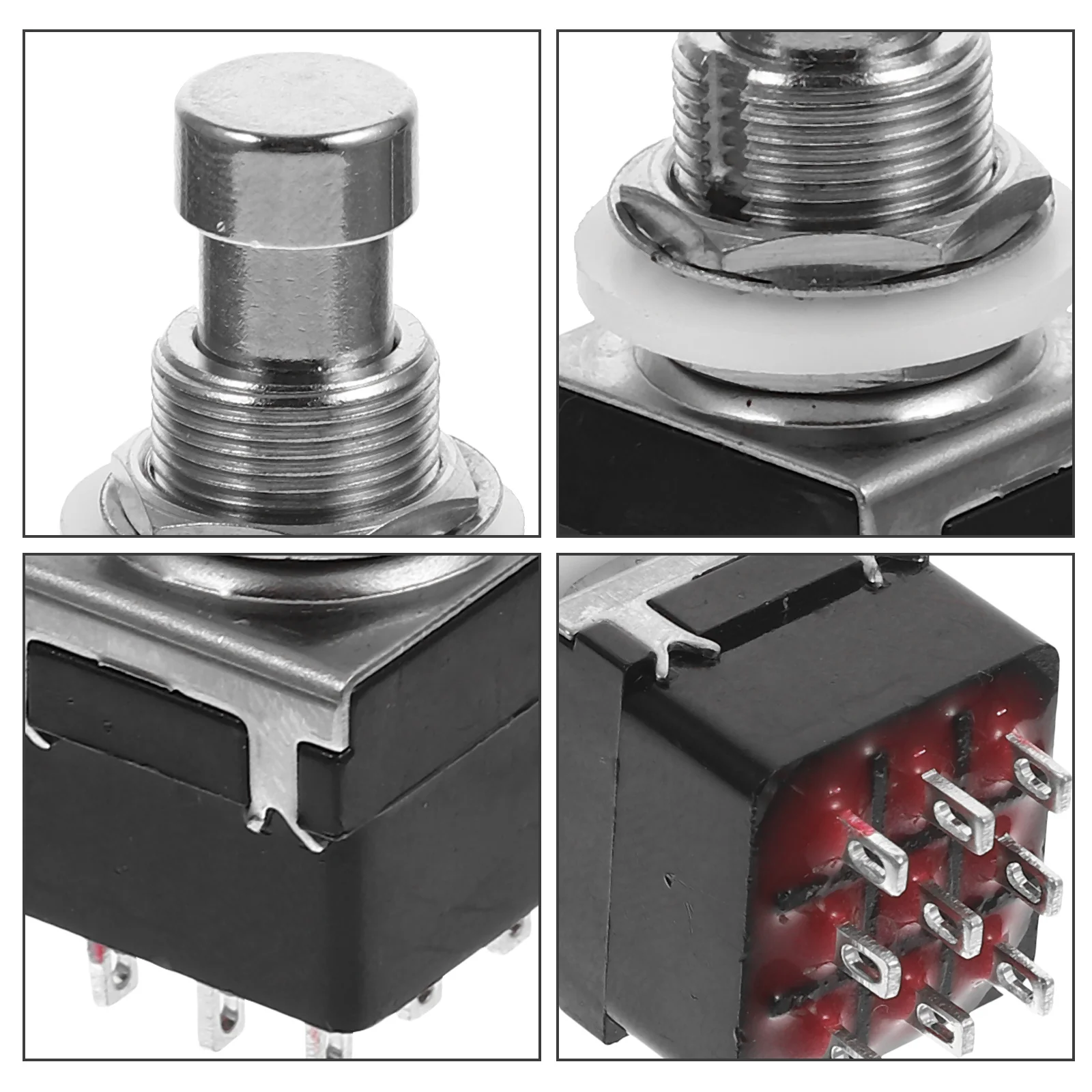 12 قطعة تأثيرات الغيتار دواسة Footswitch 9-Pin غير الإغلاق تبديل صغير لمكبر للصوت باس المؤثر الغيتار ملحق الموسيقية