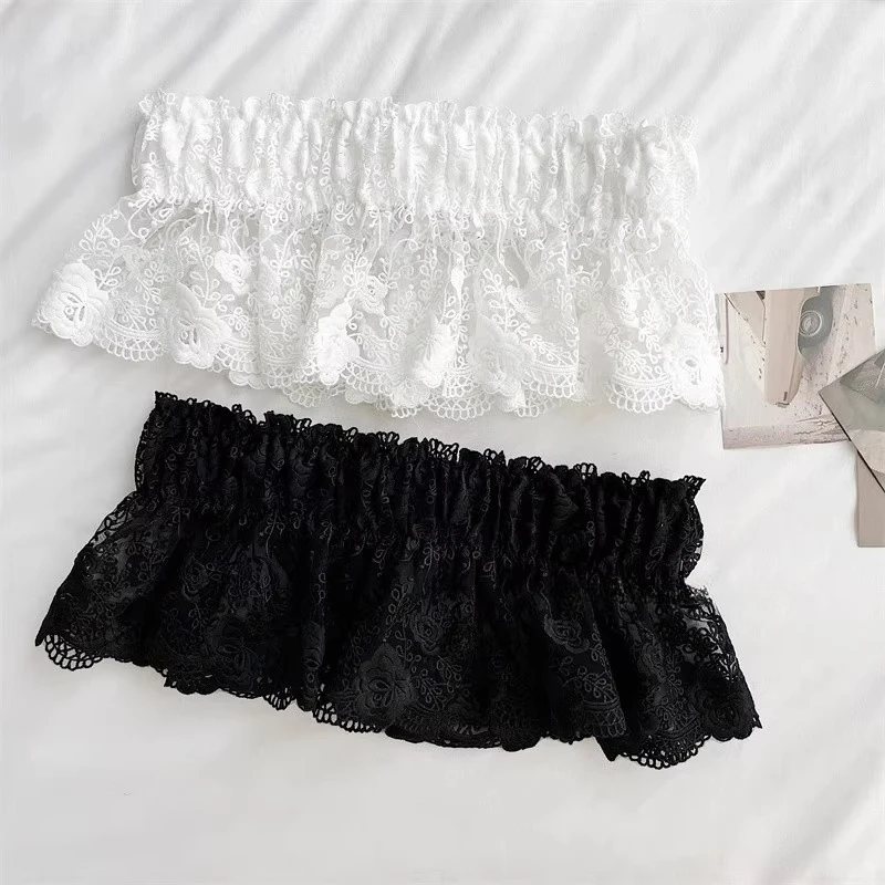 เข็มขัดรัดเอวผู้หญิงแบบลูกไม้ฝรั่งเศส หัวเข็มขัดรูปผีเสื้อ สำหรับชุดเดรส  ผ้าลูกไม้ซ้อนเป็นชั้นๆ  สายคาดเอวแบบเปปลัม