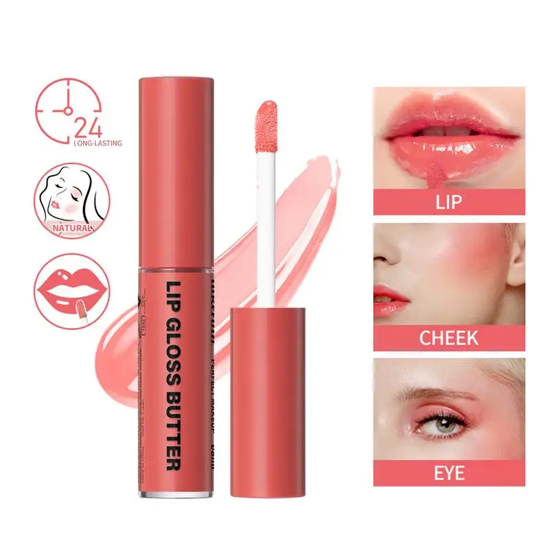 Lip Gloss de longa duração para mulheres, bálsamo labial, batom líquido, manteiga, impermeável, cosméticos, maquiagem, meninas