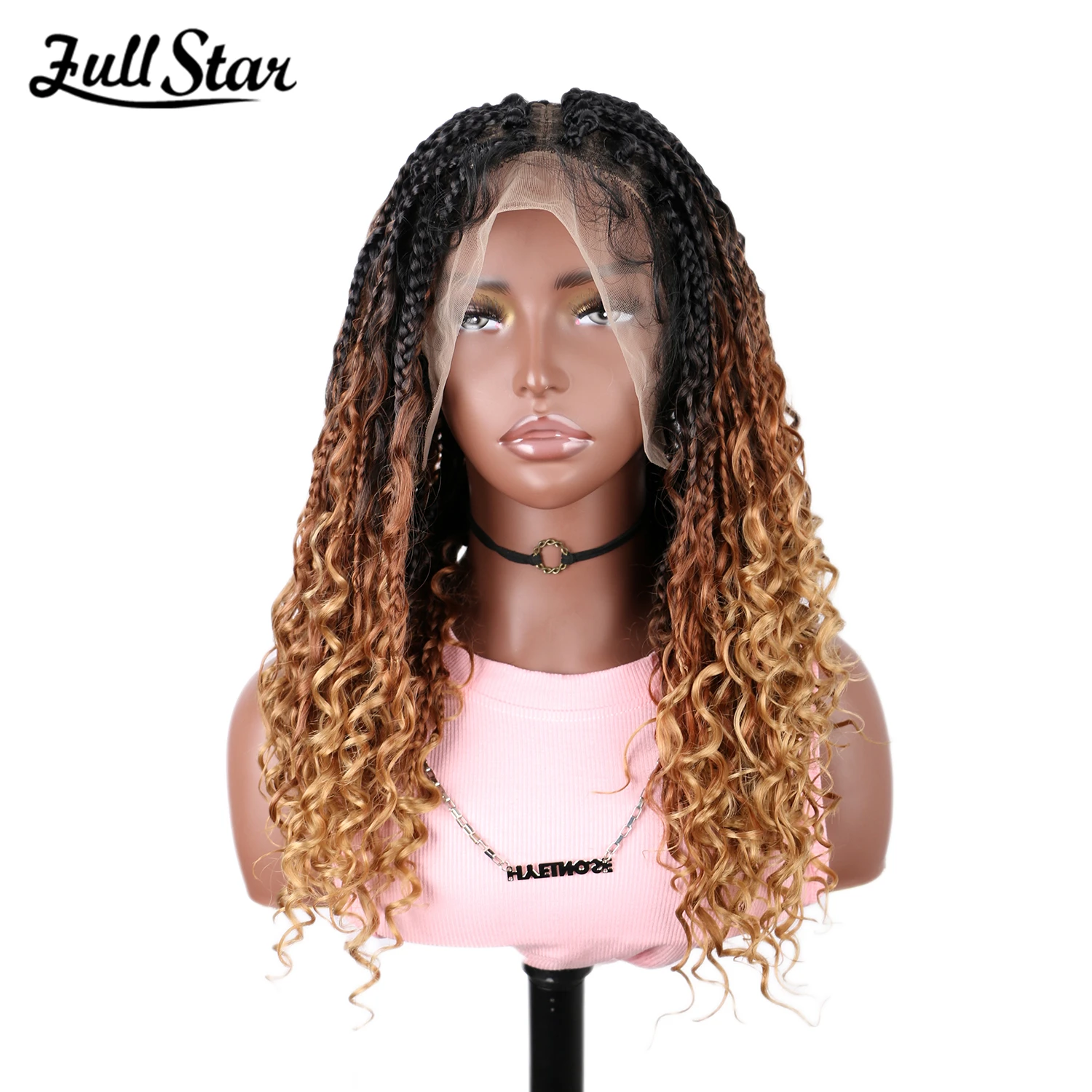 

Полная звезда Кружевные плетеные вьющиеся парики черный Ombre Коричневые волосы Парик Блондинка Синтетические искусственные парики Натуральные для женщин Парики Рождество Использование