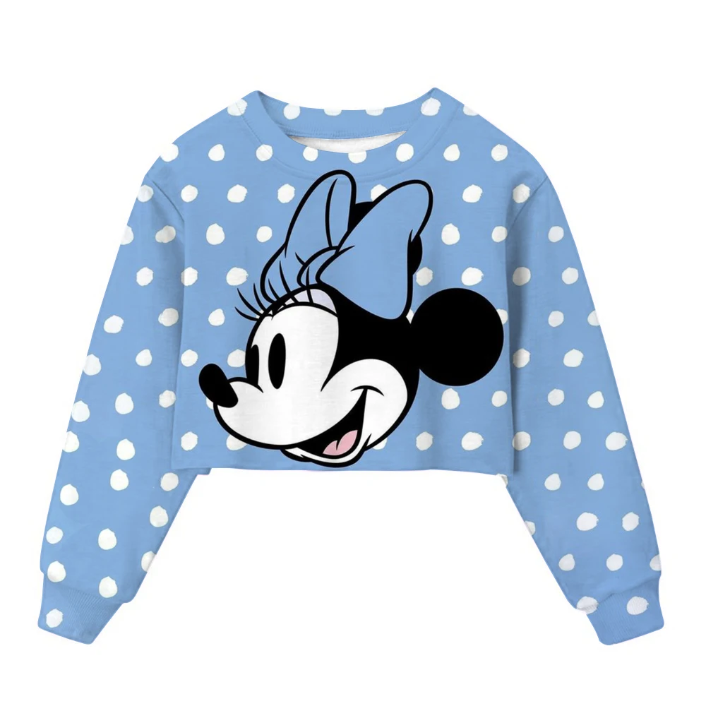 

Mickey Mouse Family Children's Minnie Hoodies Pullovers Children's Clothing Girls Manga Tops Outdoor Fashion Clothes Kids