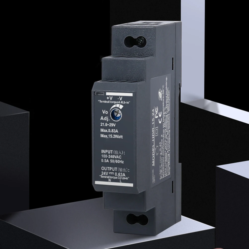 

Импульсный источник питания на DIN-рейку HDR-15-12, 15 Вт, 100-240 В переменного тока, 12 В постоянного тока, 1,25 А, ультратонкий промышленный трансформатор