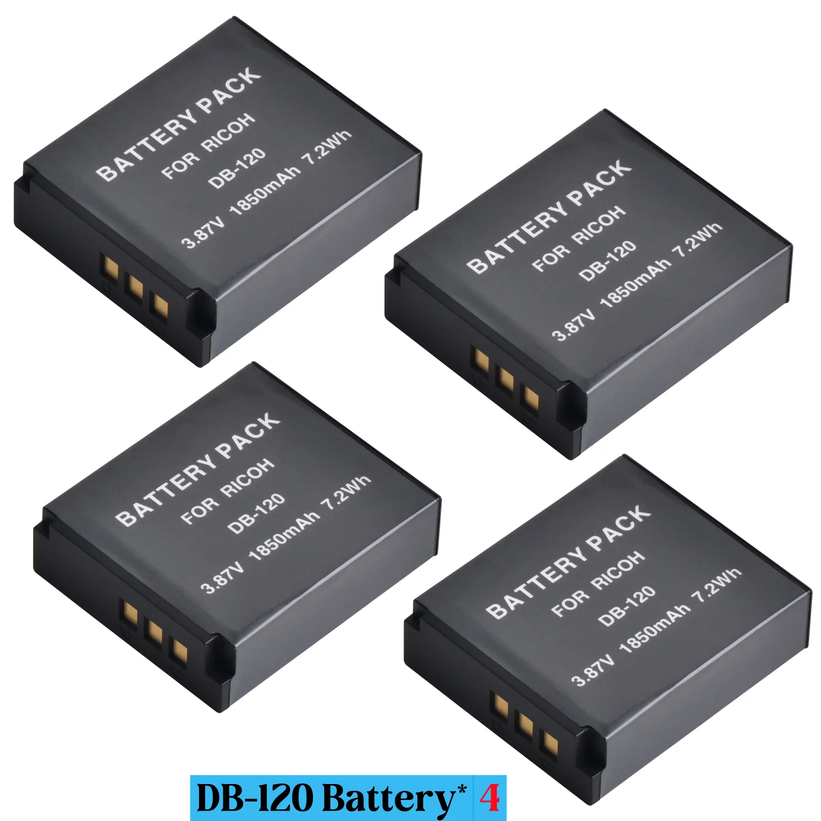 1850mAh DB-120 DB120 DB 120 Replacement Battery+Dual Charger Box