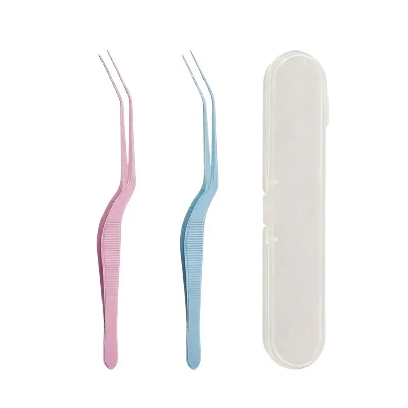 Stainless Steel Bead Picking Tweezers High Precision 2.6mm Bean Tweezers Anti-static Handmade Tool False Eyelash Tweezers