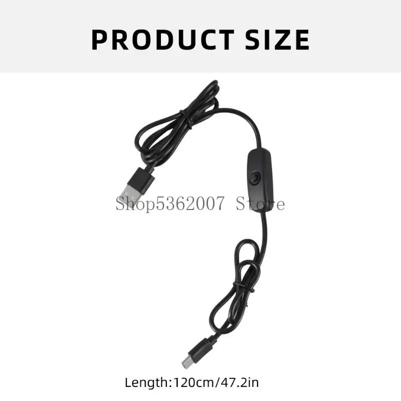 Кабель питания USB -USB -C -кабель с USB -USB C, с кнопкой переключения для портативных устройств.