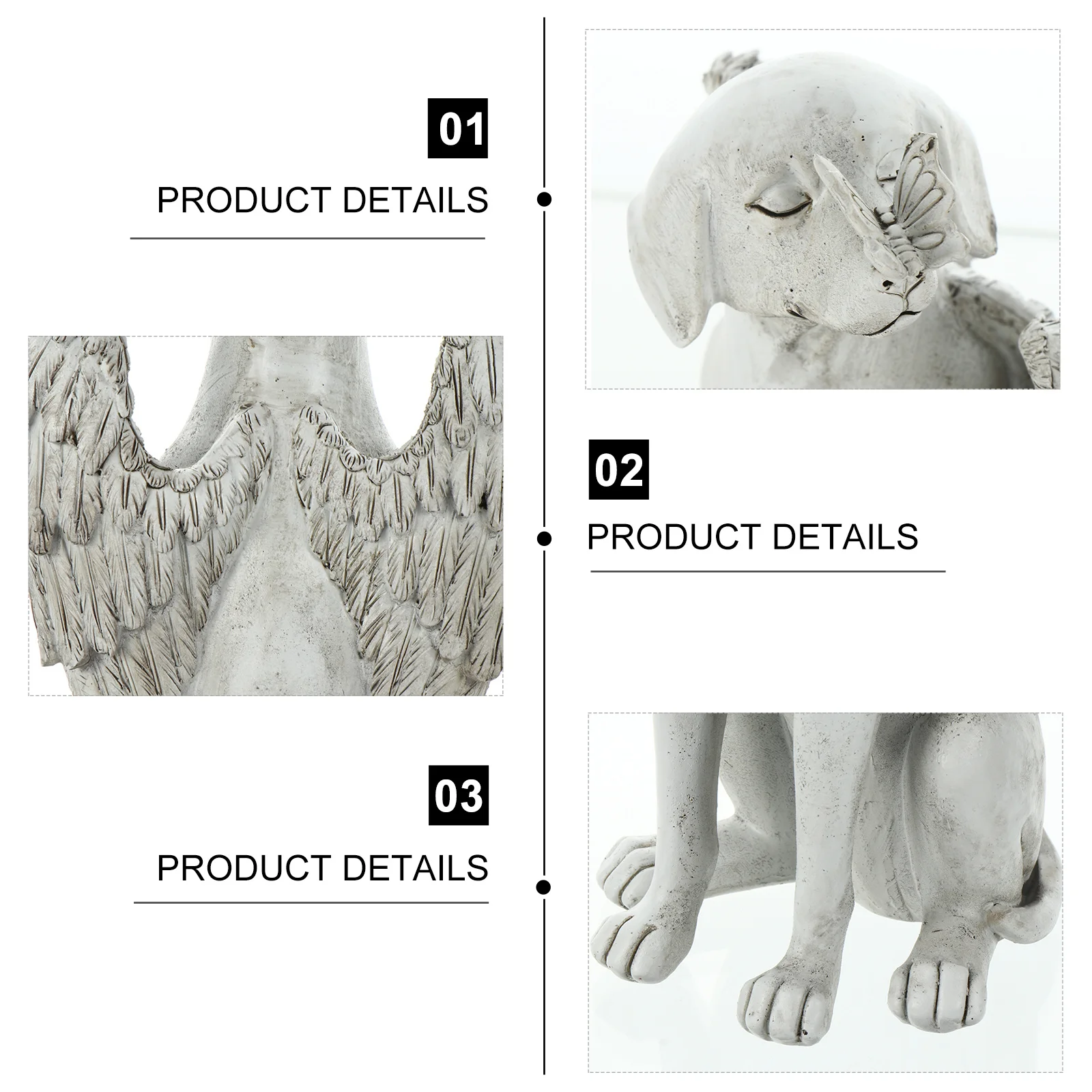 Resin Memorial Dog Angel Statue Premium Craft for Garden Outdoor Indoor Decoration Pet Loss Tribute Healing Gift