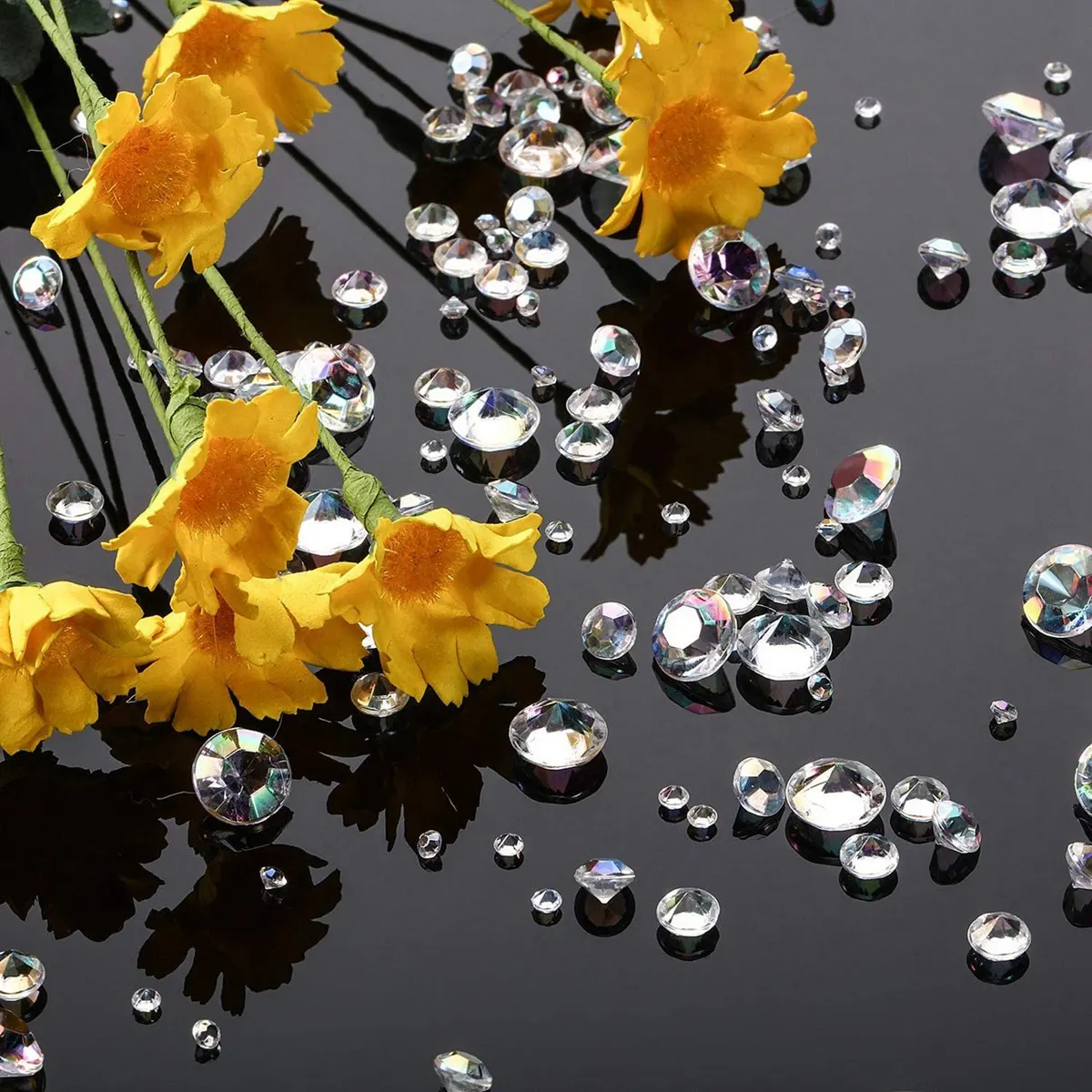 -AT52 4000 Pcs Scatter Crystals Wedding Table Decorative Crystals Acrylic Diamonds For Crafts Rhinestones Vase Filler
