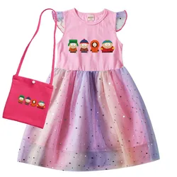 Anime S-Southes Park Clothes Cute Princess Dress Toddler Girls Birthday Party Costumes Stan Kyle Kenny Cartman Cosplay Dresses