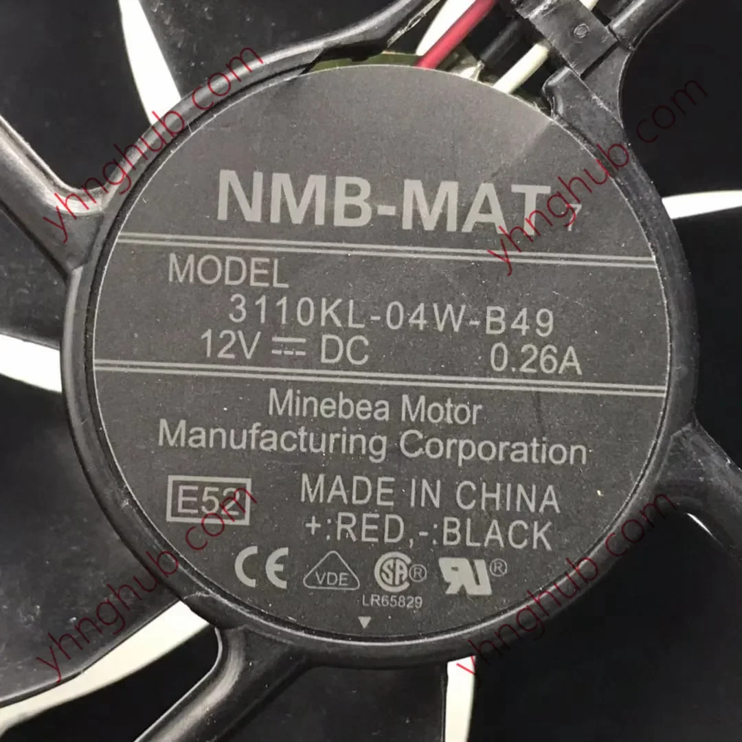 

NMB-MAT 3110KL-04W-B49 E52 DC 12 В 0,26 А 80x80x25 мм 3-проводной охлаждающий вентилятор для сервера