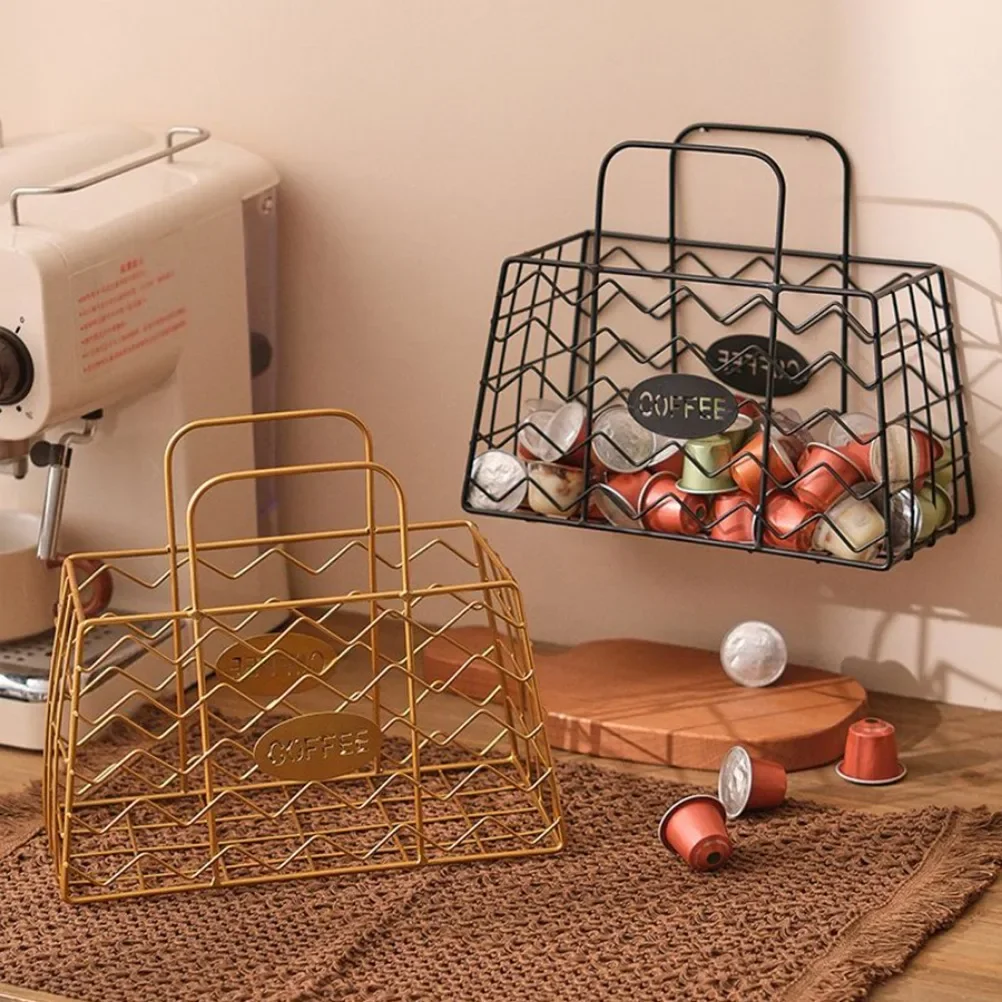 Handheld Coffee Capsule Storage Basket Candy Snack Storage Frame capsule organizer Fruit Basket Living Room Desktop Decoration