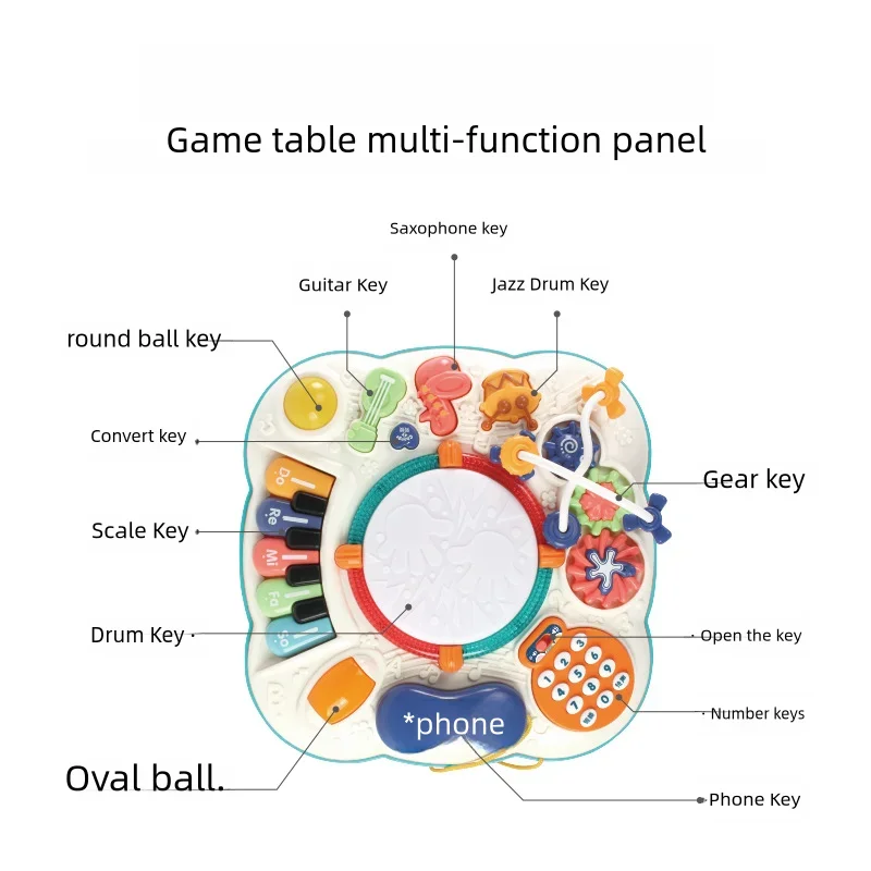 Muziektafel Baby Speelgoed Spelen En Leren Machine Activiteit Centrum Tafel Educatief Speelgoed Muziekinstrument Voor Peuter 6 Maanden