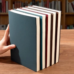 A5 soft leather notebook, 120 pages, double-sided writing, popular office stationery, waterproof cover, comfortable touch