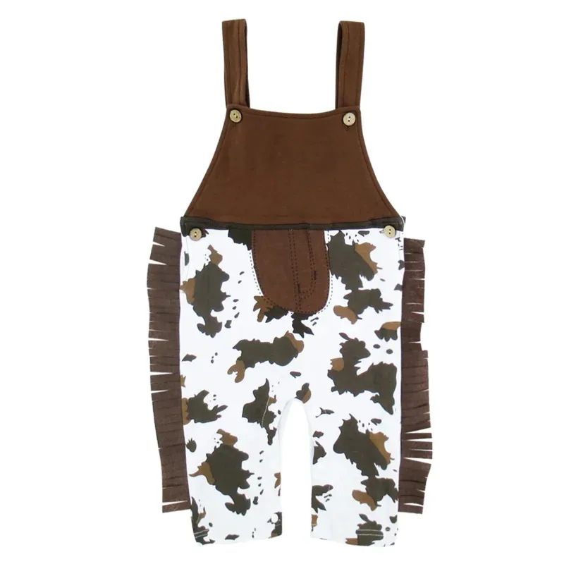 طفل الفتيان قبعات رعاة البقر الغربية رومبير مجموعات مع وشاح وقبعة طفل كرنفال فستان بتصميم حالم تأثيري زي حفلة الرضع الزي OA4906