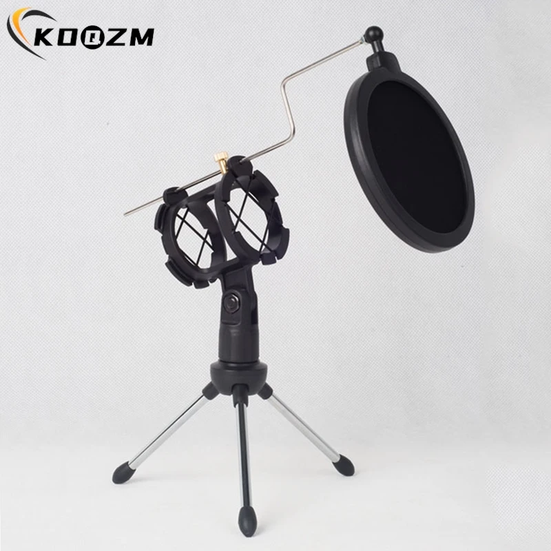 1set Desktop Tripod Adjustable Microphone Stand For Computer Video Chatting Gaming Podcasting Recording Meeting Recording ﻿