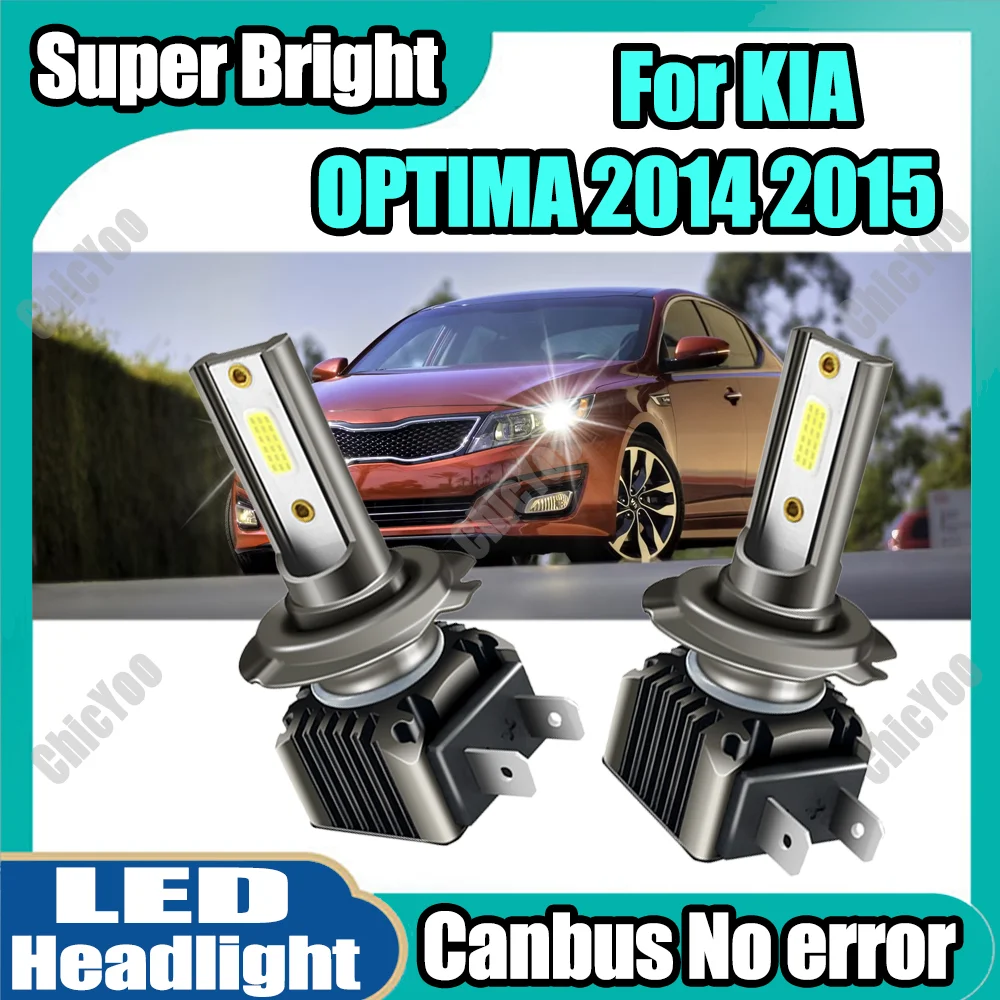

2PCS 3570 CSP Chips 20000LM High Power LED Fog Lights 6000K White LED Headlight 12V 24V Plug and Play For KIA OPTIMA 2014 2015