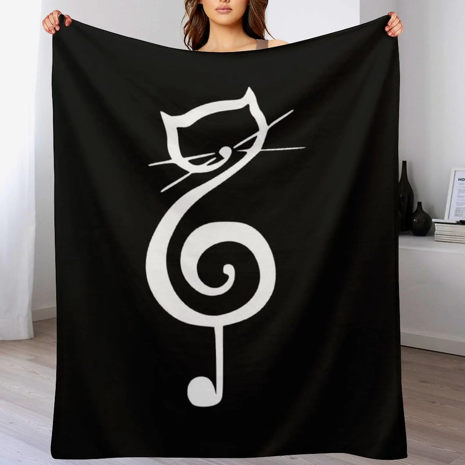 Cat clef Throw Blanket Moving Bed Blankets