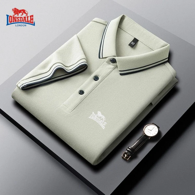 

New Summer Men's High Quality 100% Cotton Short Sleeve Polo Shirt Trendy Fashion Casual Sweat Absorbing Cool Top