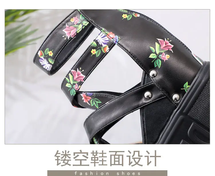 2022 Hot Print Leisure Wedges Women\'s Shoes Summer Shoes Women Sandals Platform Shoelaces High Heels Casual Shoes Woman