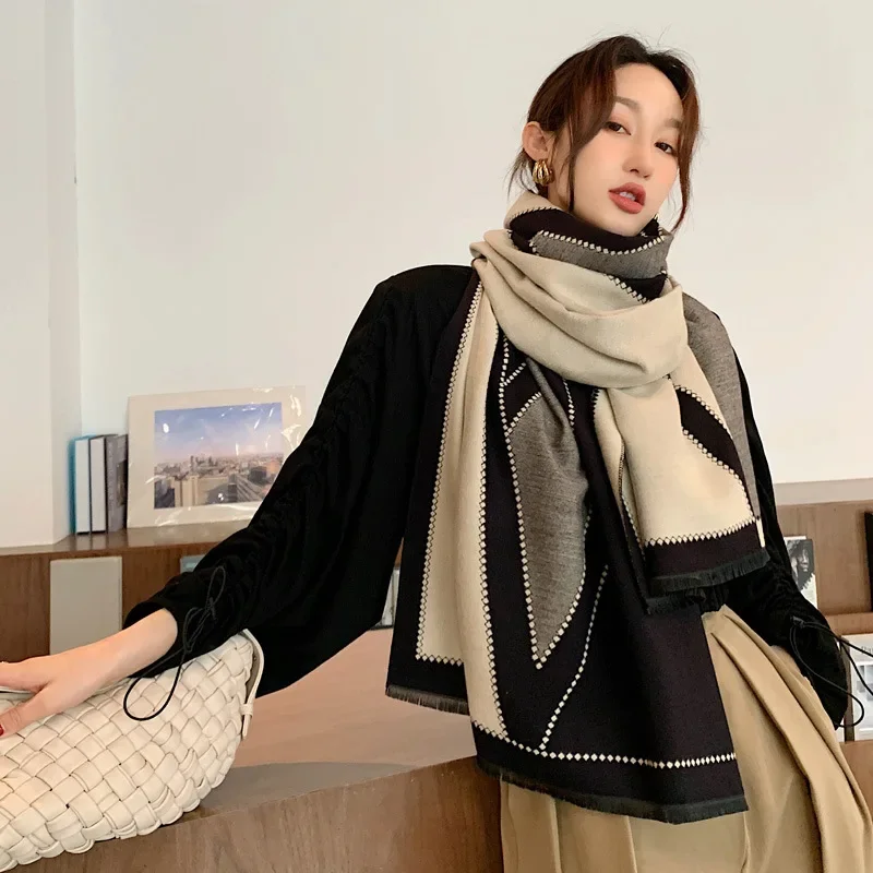 Luxury Winter Scarf for Women 2020 Brand Cashmere Pashmina Long Neck Scarves Warm Bufanda Shawls and Wraps