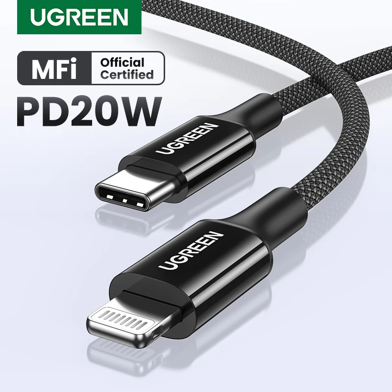 UGREEN MFi 20W PD USB C to Lightning Cable Fast Charging for iPhone 14 13 12 Pro Max Type C Phone Charge Cable for iPad