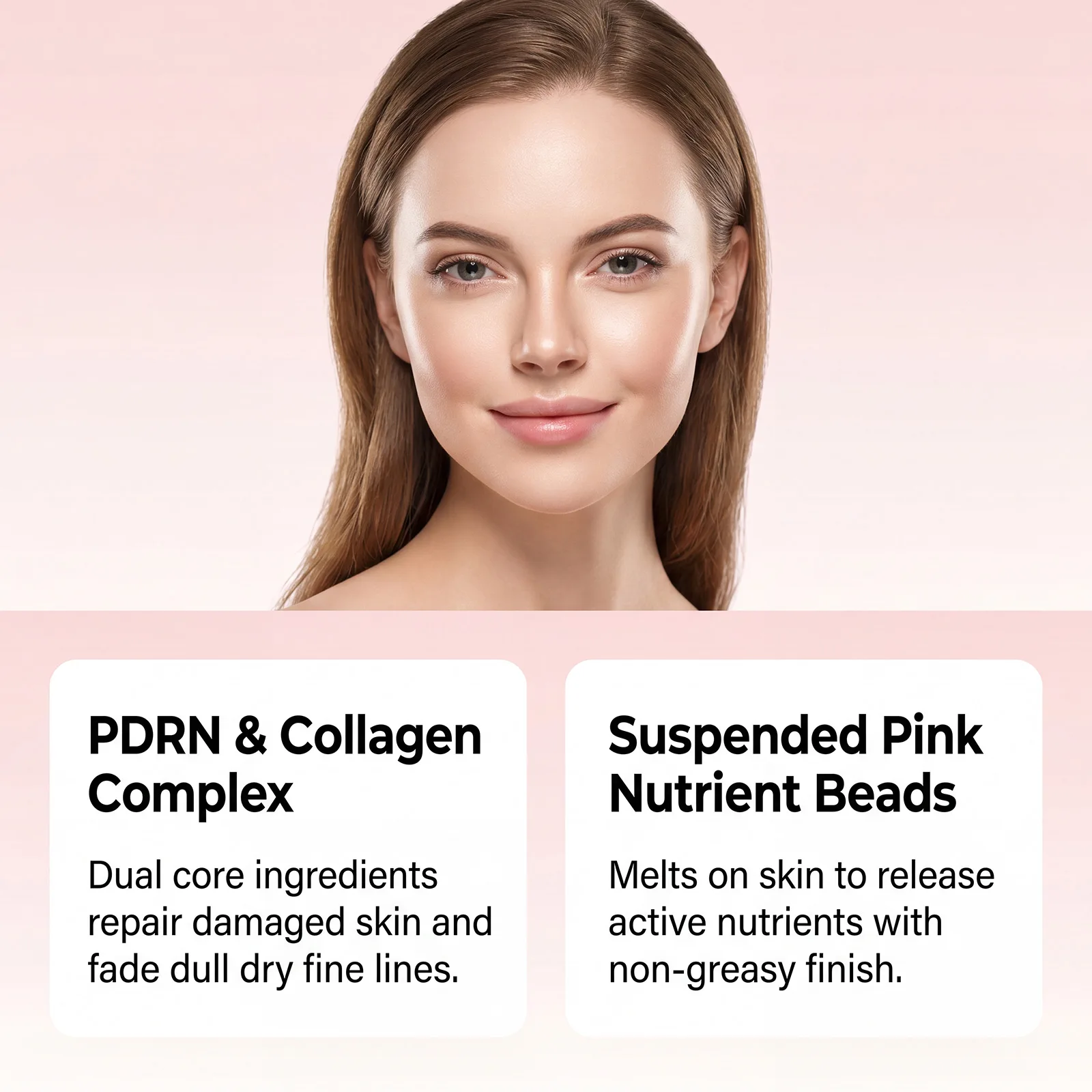 PDRN Collagen Brightening Face Serum Glow Radiance Boosting Care Anti Wrinkle Refresh Water Feeling Firming Skin Repair Essence