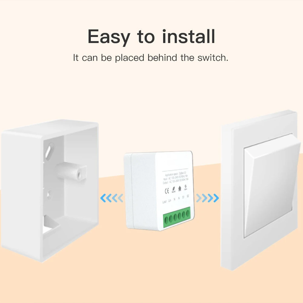 Tuya Mini Wifi وحدة تبديل ذكية وحدة التتابع دعم ذكي 2 طريقة التتابع الموقت مع Google Home Alexa Alice Smart Life