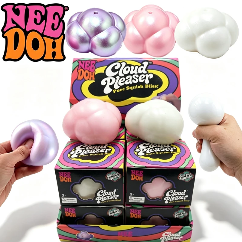 Needoh Cloud Pleaser 3 Color Iridescent Pearl Fidget Toy Squeeze Fast Rebound Anti-Anxiety Sooth Relax Stress Ball Leisure Gift