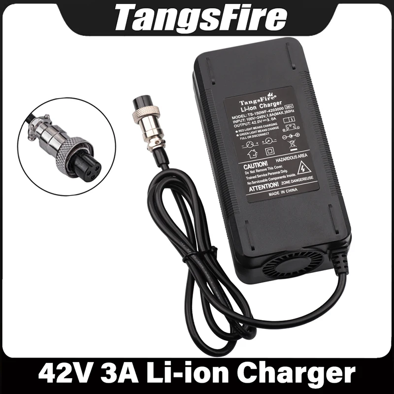 

42V 3A Li-ion Battery Charger 100-240V polymer Lithium Battery Charger For 10Series 36V 3-Pin GX16 High Quality Connector