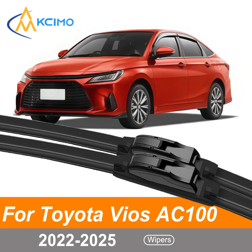 

Quiet Wiper Blades Pair/Set For Toyota Vios AC100 2022-2025 Direct Replacement All-Season Performance Easy to Install