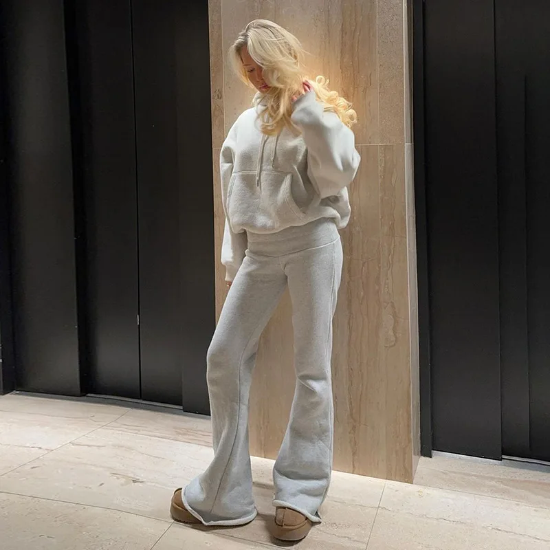 

Pantalon évasé décontracté et Sexy pour femmes, couleur unie, Slim, taille basse, coupe botte, mode automne printemps, Streetwea