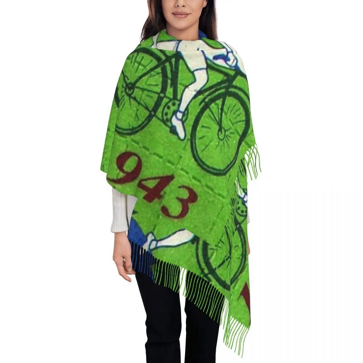 

Женские длинные шарфы Albert Hoffman 1943, женские зимне-осенние мягкие теплые шаль с кисточками, шарф для вечеринки с кислотой ЛСД