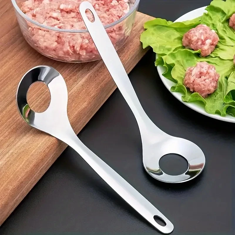 304 Stainless Steel Meatball Spoon Hand Squeeze Meatball Spoon Squeeze Maker Spooner Meatball Maker Kitchen Gadgets