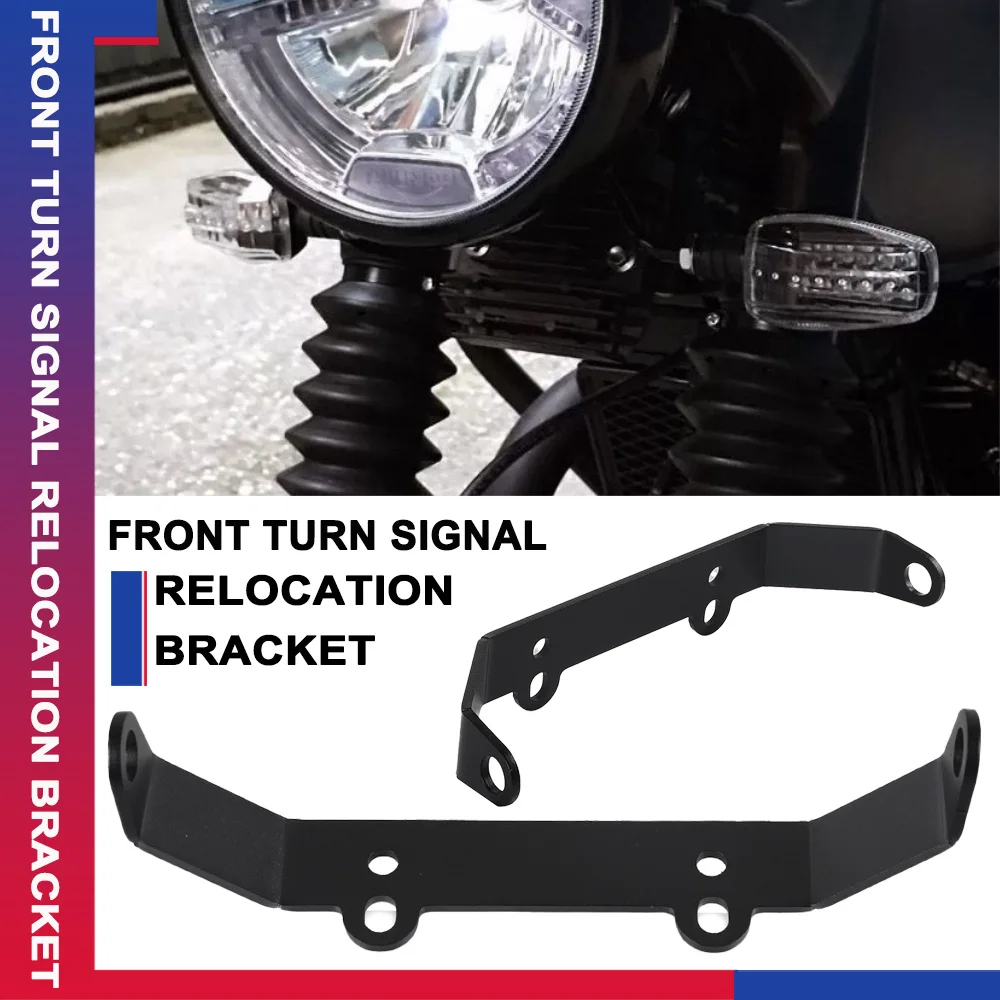 

For Bonneville- Street-Twin/Cup/T100/T120 SE Motorcycle Scrambler Front Indicator Turn Signal Bracket Front Relocation Bracket