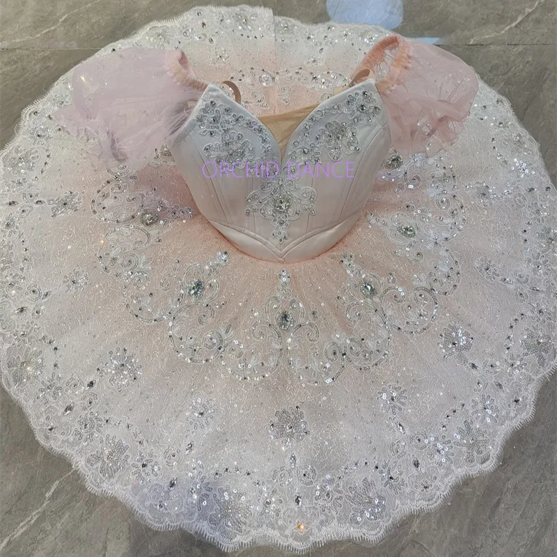 المهنية عالية الجودة 12 طبقات الاطفال الفتيات مرحلة الأداء ارتداء الجنية دمية نفخة الأكمام الباليه توتو ازياء