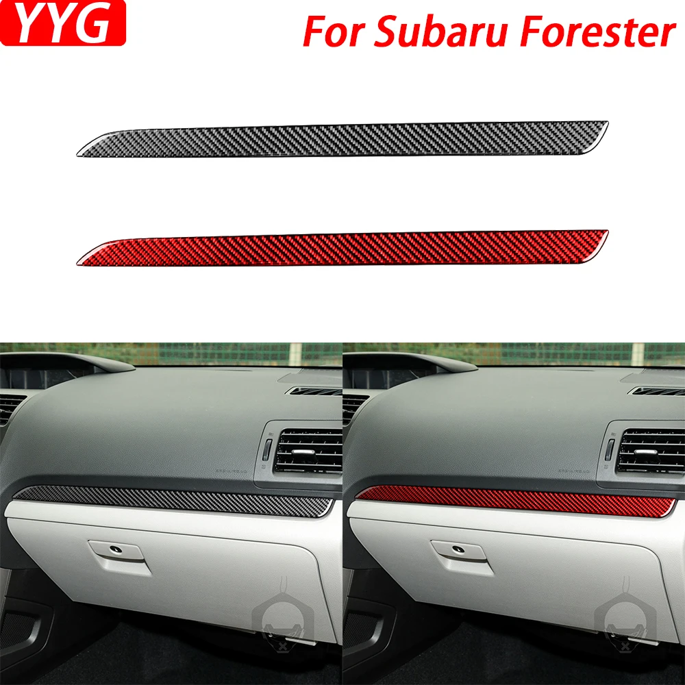 

Для Subaru Forester 2013-2018, углеродное волокно, Co-pilot, панель приборной панели, декоративная полоса, украшение салона автомобиля, аксессуары, наклейка