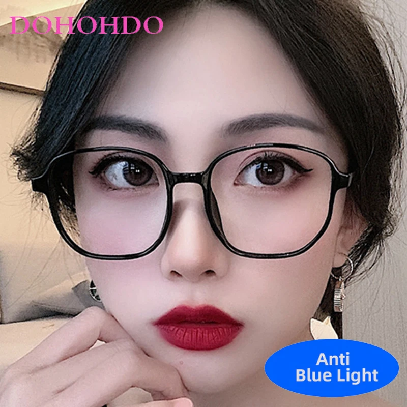 

Retro Classic Brand Designer Oversized Square Blue Light Blocking Glasses Women Men Optical Eyeglasses For Reading Lentes Очки