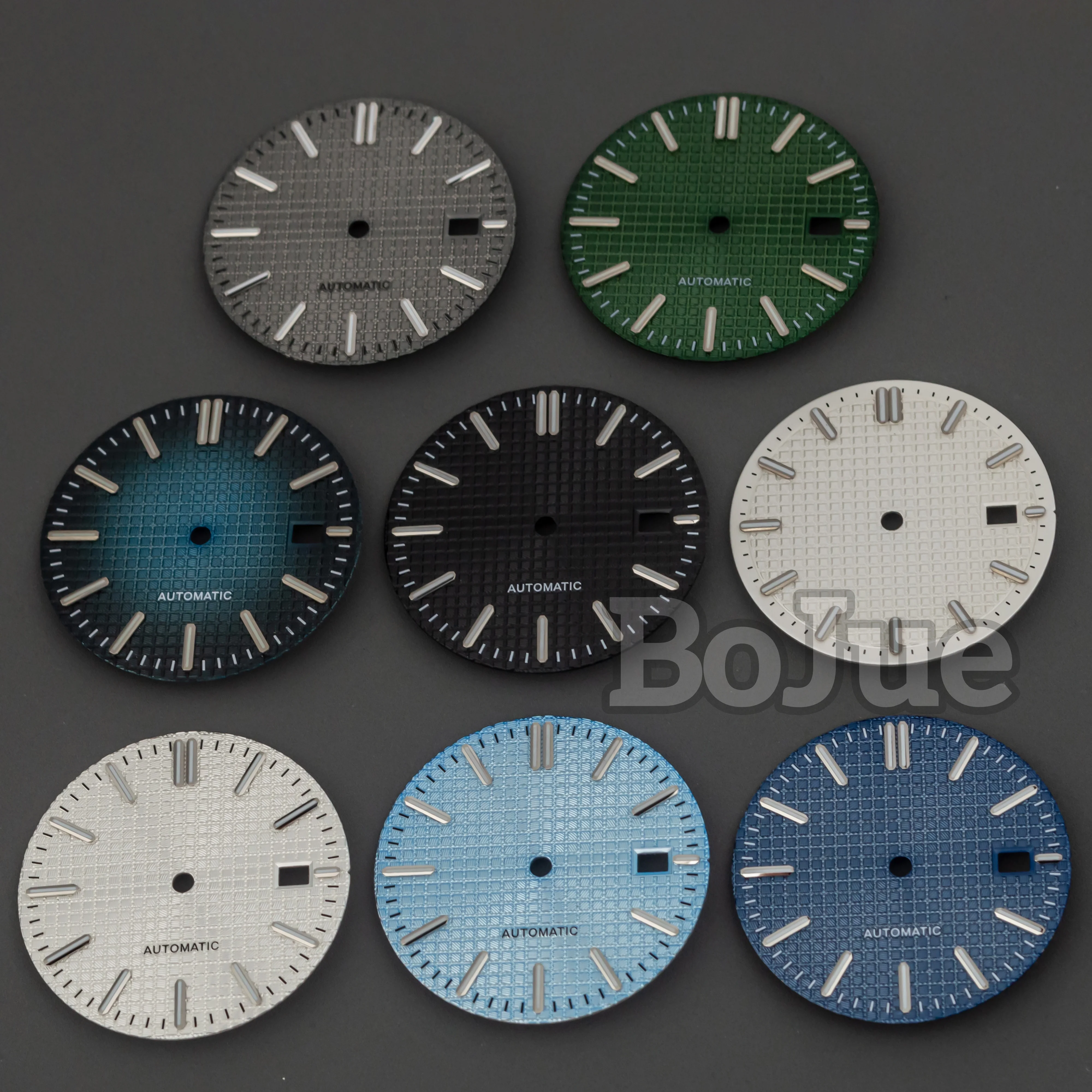 31.8 مللي متر NH35 مؤشرات قرصية خضراء مضيئة مناسبة لحركة Royal oak NH35 NH36 4R 7S NH35 ملحقات الساعة #1