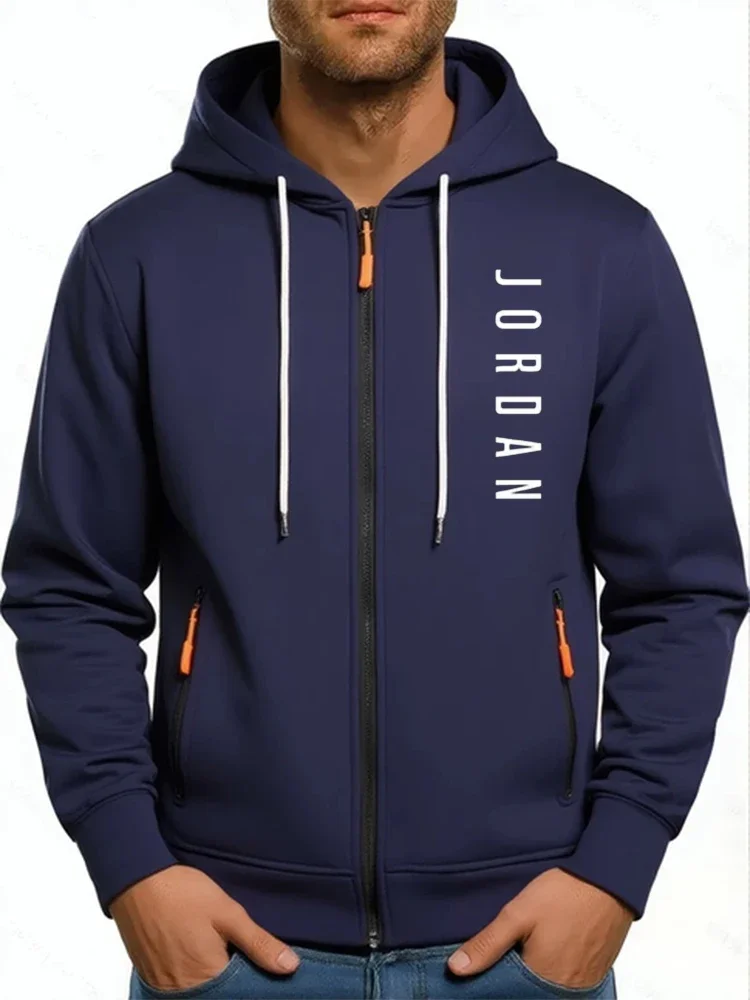 

Men's Zippered Hoodies, Casual Zippered Jackets, Overcoats, Women's Wool Autumn and Winter Gothic Hooded Sweatshirts, Sportswear