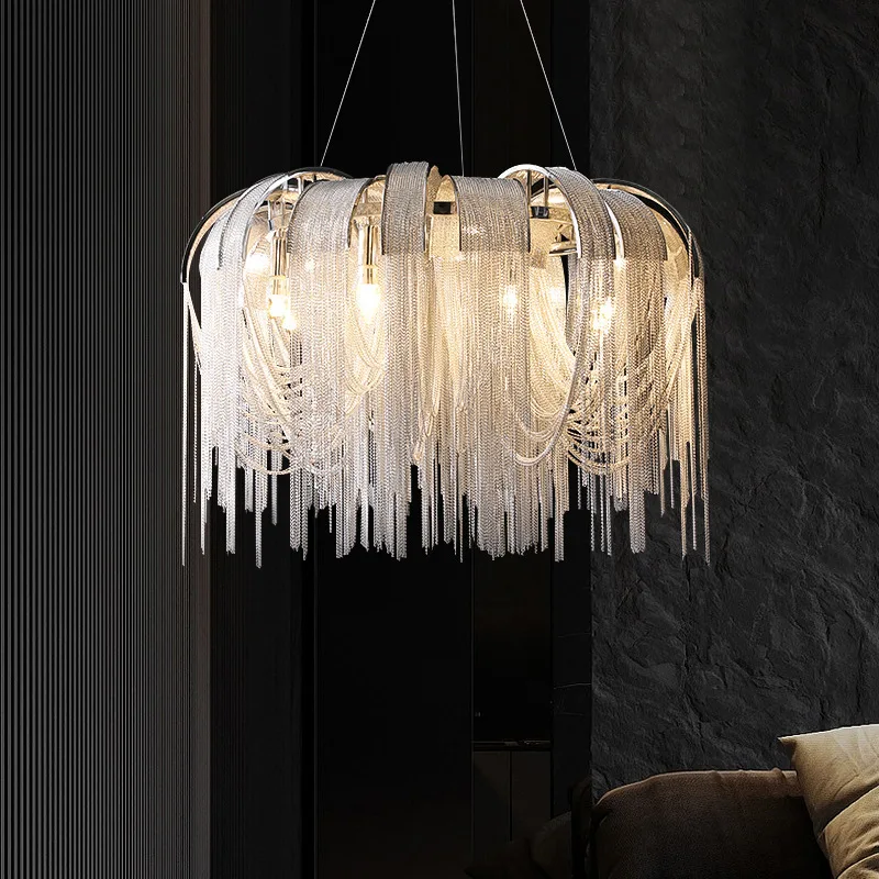 

Modern Luxury Tassel Led Pendant Lights Living Room Villa Chandelier Lighting Home Decor Bedroom Kitchen Lustre Lamps Luminaire