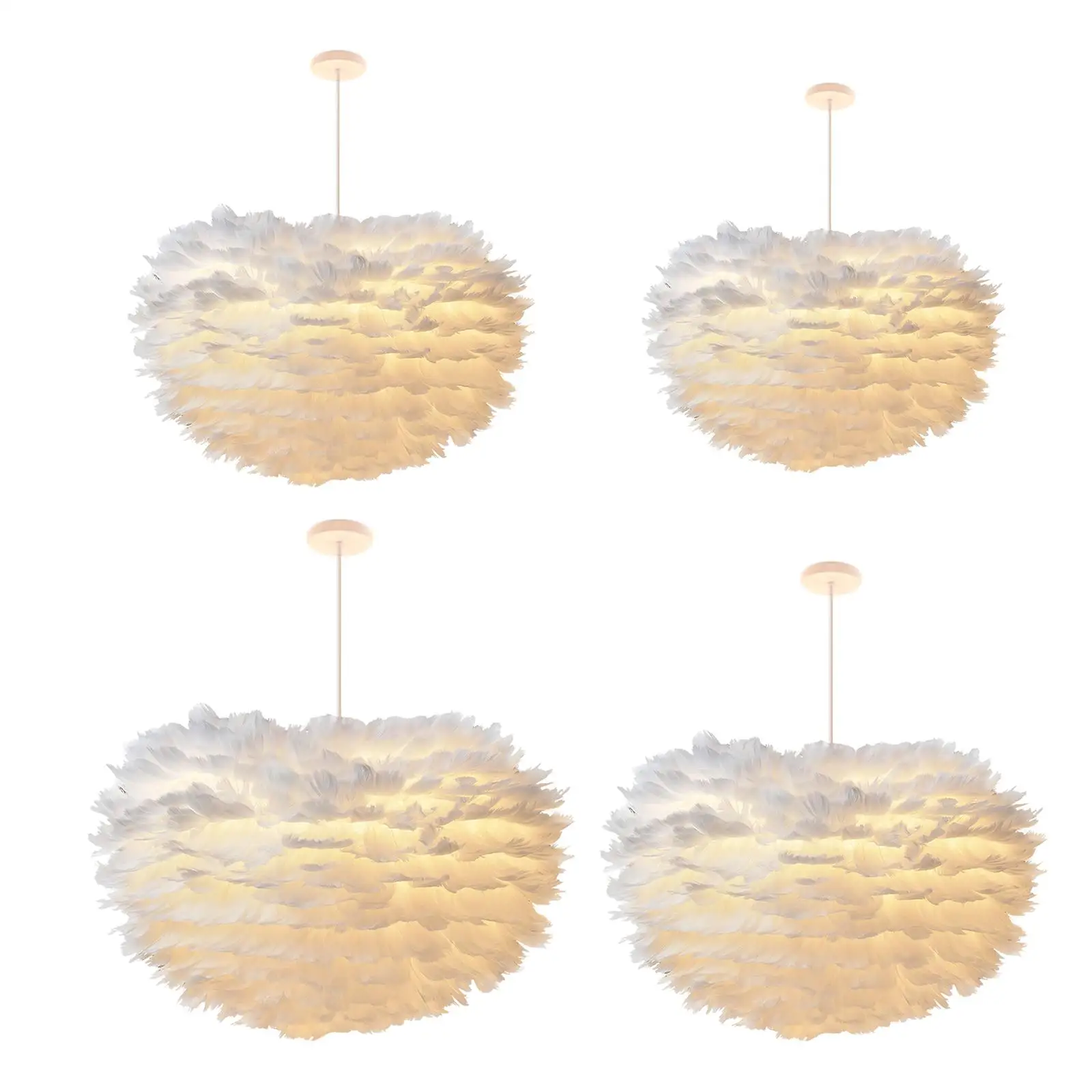 

Fashion Feather Pendant Ceiling Light Fixture LED Kitchen Hanging Lamp Fitting Home Decor Lamp