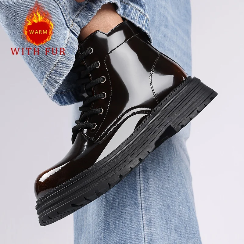 

Men's autumn and winter boots High quality classic styles Office Business Leisure Party Outdoor fashion thick soled shoes