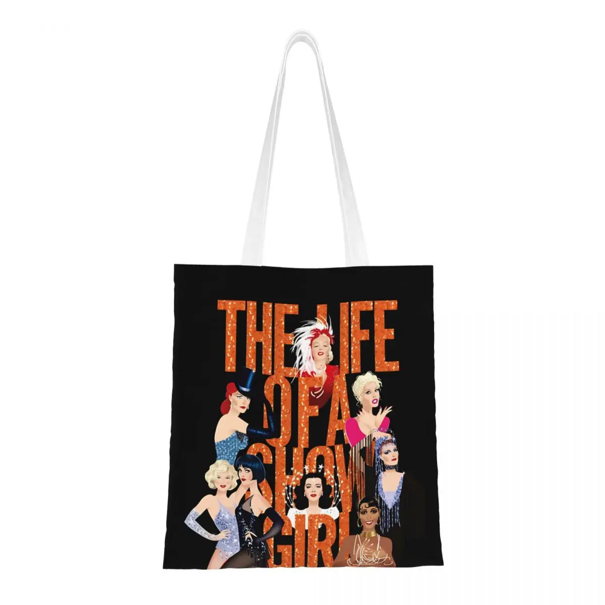 

Сумки-тоут Showgirl, женская сумка, складная студенческая сумка на плечо, многоразовая сумка для покупок