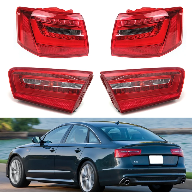 

Car LED Rear Tail Light For Audi A6 C7 2012 2013 2014 2015 2016 Brake Lamp with Bulb Wiring Harness 4G5945093 4G5945094