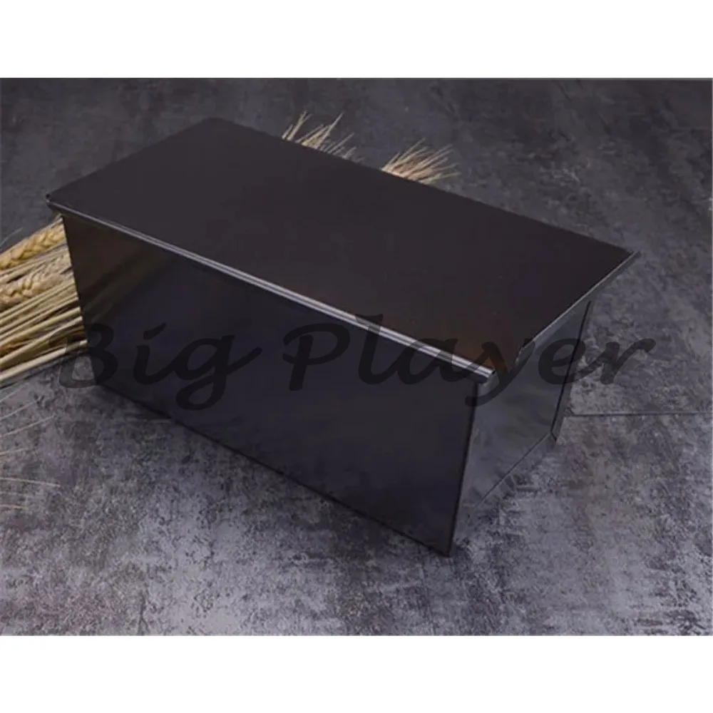 

Premium Non Stick Loaf Pan With Lid - Black Iron Bread Meatloaf Toast Baking Mold Kitchen Tool