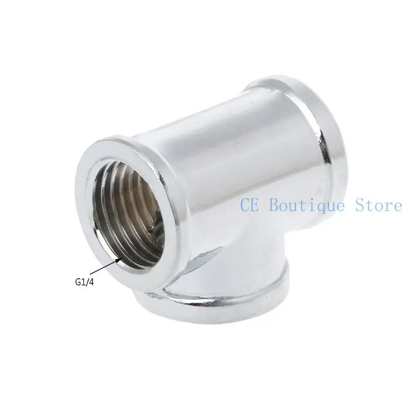 

652F PC Water Cooling for T Type Fitting for Water Cooling Systems,G1/4 Inner Thread 3 Way Water Cooling DIY Tube Connector
