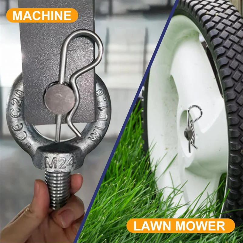 Metal Wave R-type Insurance Safety Hardware Fasteners, Used for Repairing Waveform Fixed R-shaped Pins of Automotive Fasteners