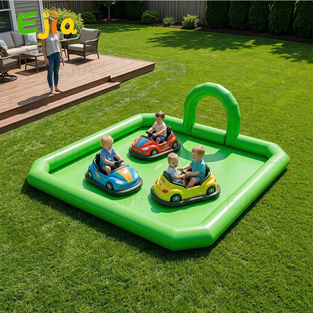 

Надувная арена для бампер-каров 16,5/13 футов, прочная надувная трасса для бампер-каров из ПВХ с воздушным насосом для двора, вечеринок, детских площадок