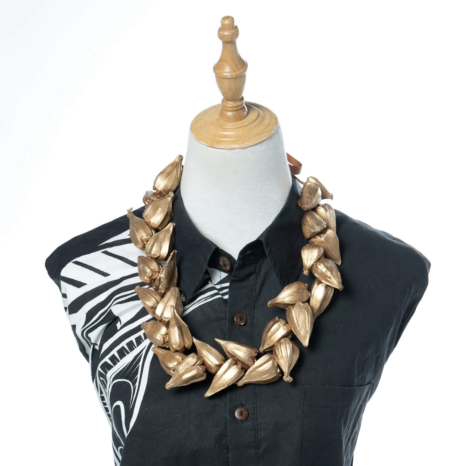 Collar corto de semillas de piña salvaje para hombres y mujeres, diseño popular de moda para bodas, fiestas de Navidad hawaianas