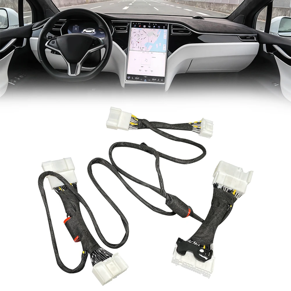 12V For Tesla 2020-2023 Car Wire Harness Speakers Cable Loudsperker Activation Wiring ABS Material Audio System Accurate