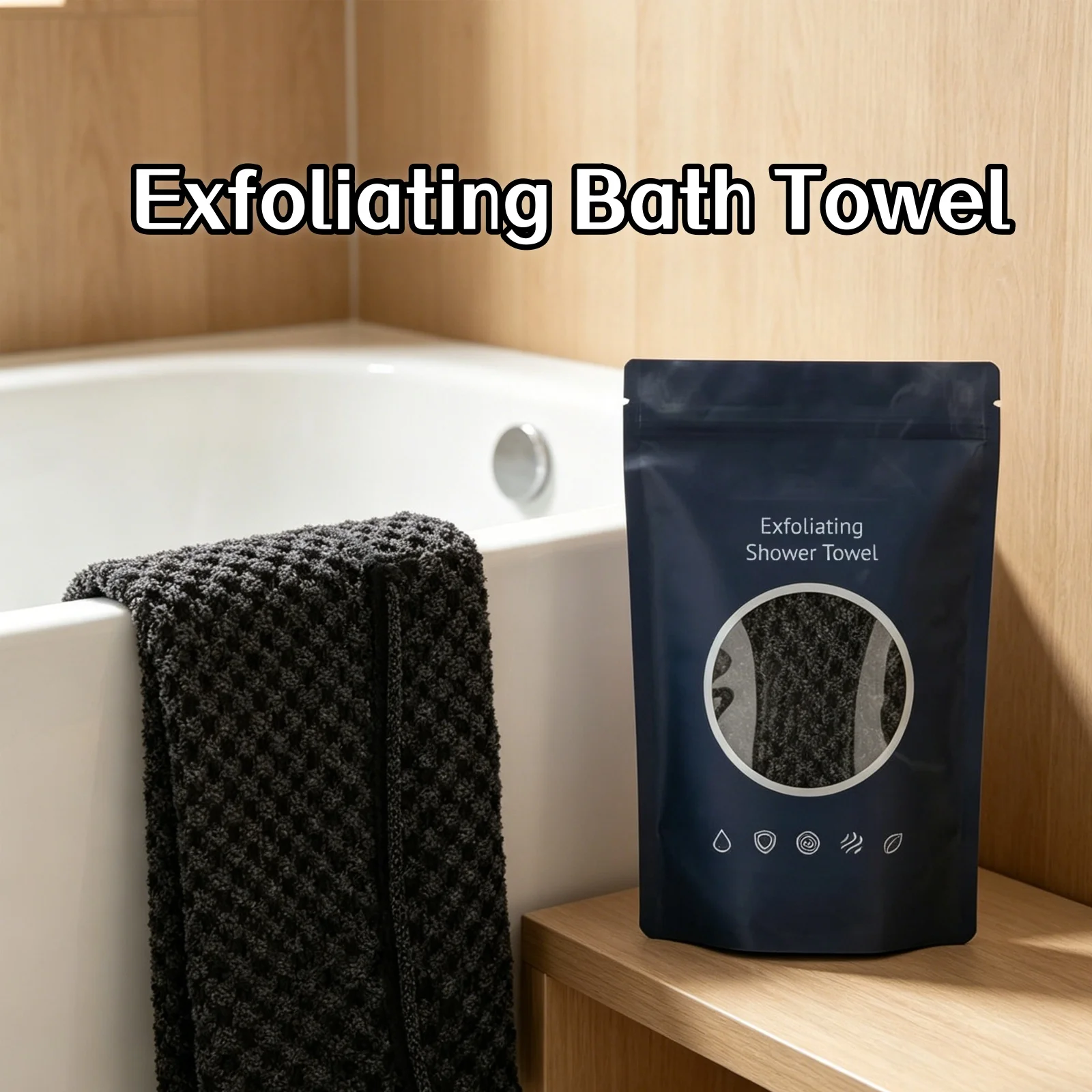 Ultra-Long Exfoliating Bath Towel Deep Clean Remove Dirt Oil Exfoliate Dead Skin Durable Improve Rough Skin Men Women Back Towel